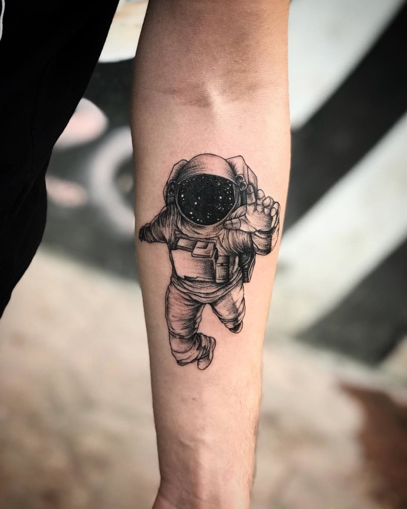 Astronaut Space Tattoo